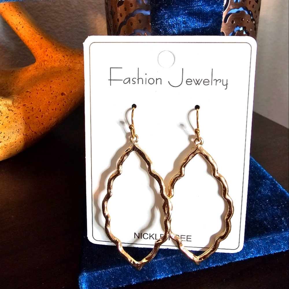 Goldtone Moroccan Design Earrings New